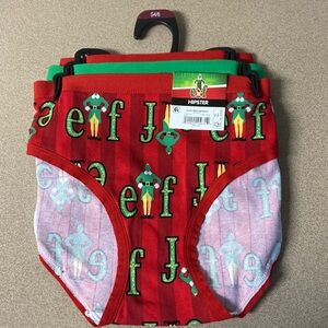 ELF Women's Hipster Panties - Red and Green 3 pack